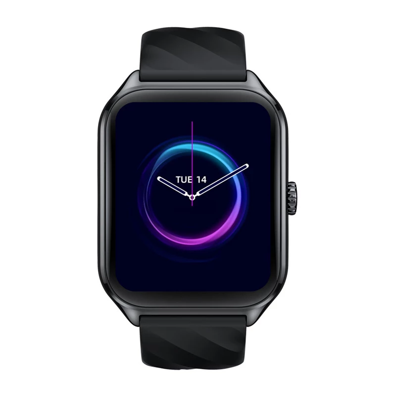 Smartwatch Zeblaze GTS 4 — 1,94 Zoll (4,93 cm) AMOLED, 466×466 px, Touchscreen, Wi‑Fi, Silikonarmband, Schwarz