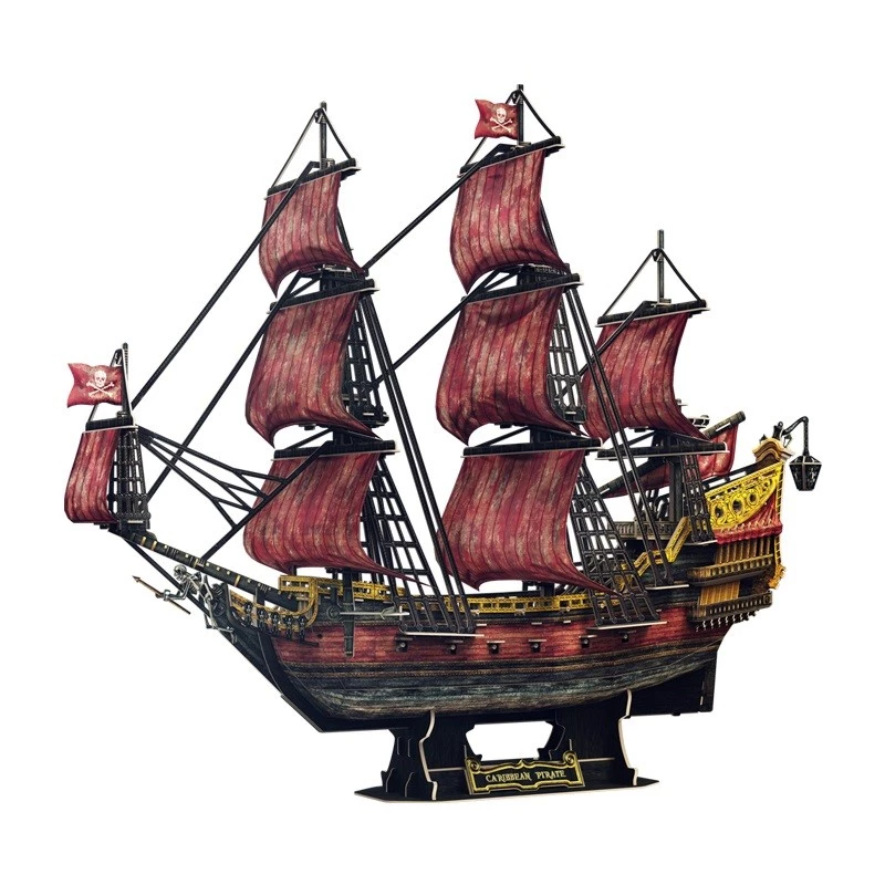 3D Puzzle cubicfun Queen Anne's Revenge Anniversary Version – Modell 306-T4040H, Sammelschiff zum Zusammenbauen