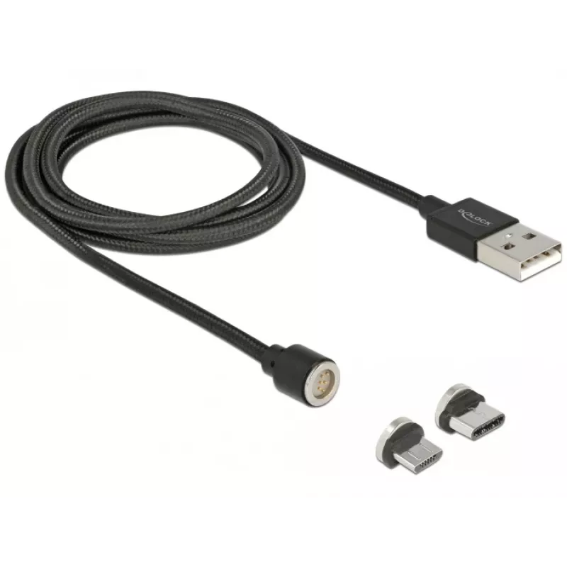 USB-Kabel DeLOCK 85723 USB 2.0 1,1 m USB A USB C/Micro-USB B Schwarz