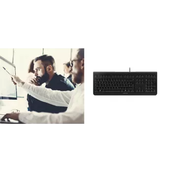 CHERRY KC 1000 Tastatur Home USB Schweizer Layout Schwarz