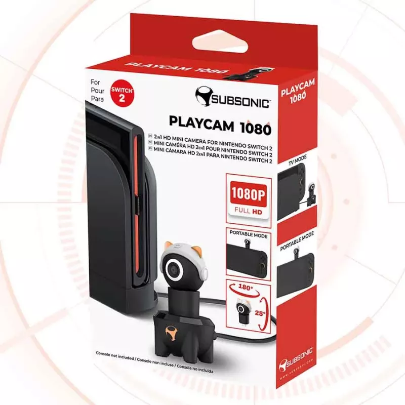 Subsonic Playcam 1080 2in1 HD Mini Kamera für Nintendo Switch 2 Rot