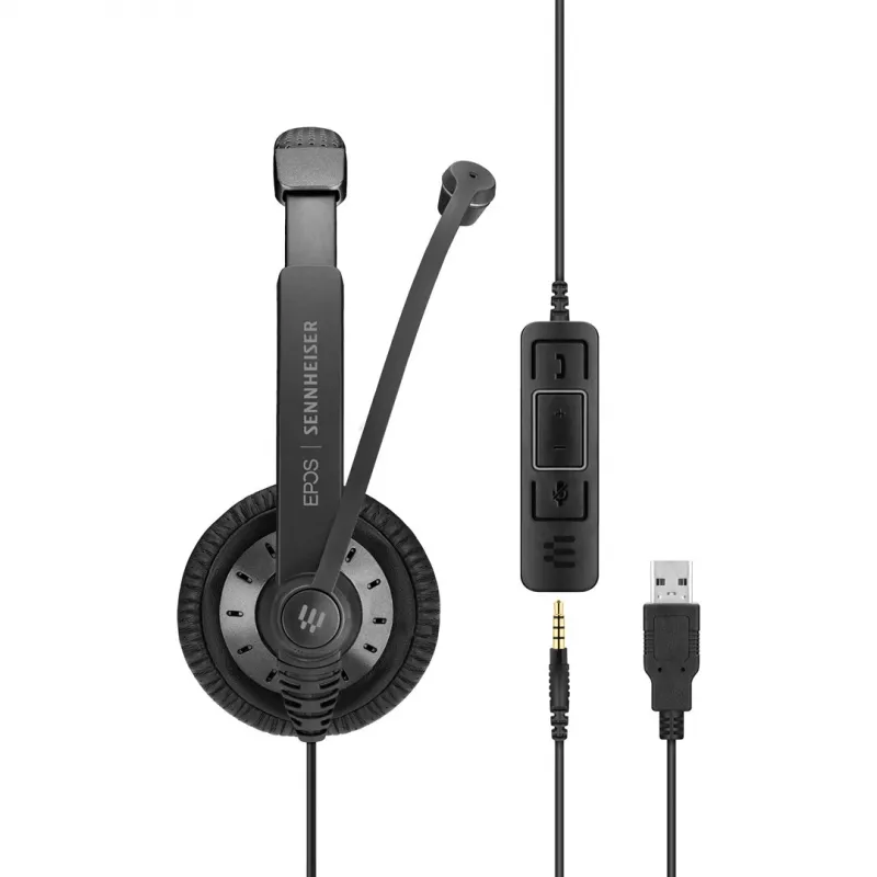 EPOS | SENNHEISER IMPACT SC 75 USB MS Headset Kabelgebundenes Kopfband Konnektivität/Musik USB Typ-A Schwarz