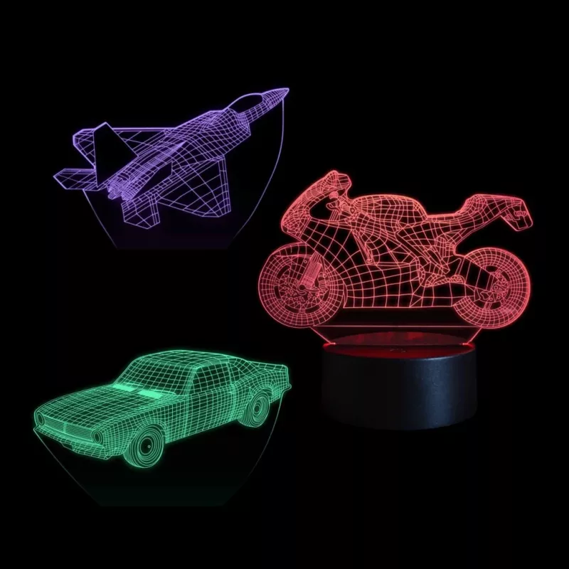 LED-Dekorleuchte für Fahrzeuge MANTA SNL121RGB RGB 3D-Licht für Autos und Motorräder