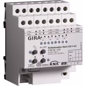 GIRA Aktor 216000 KNX/EIB Jalousieaktor 4-fach 230VAC REG (216000)