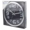 Wanduhr Esperanza EHC013K Zurich Schwarz Quarz Oval 25 cm, Aluminiumrahmen, 4 cm dick