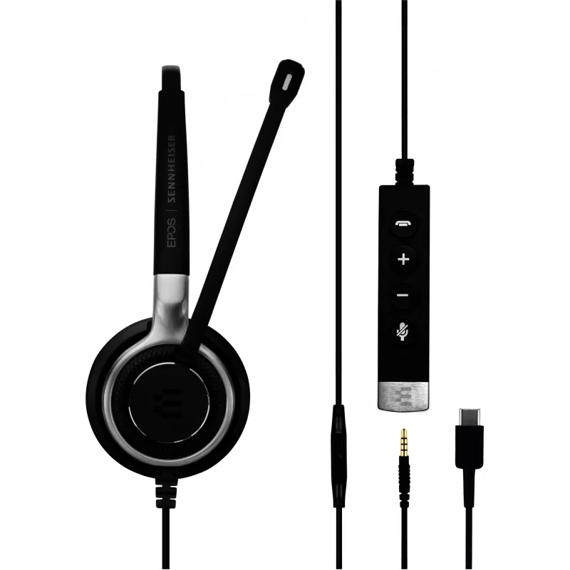 EPOS Sennheiser Headset Impact SC 635 USB-C 3,5mm USBC 3,5mm mono schwarz silber (1000669)