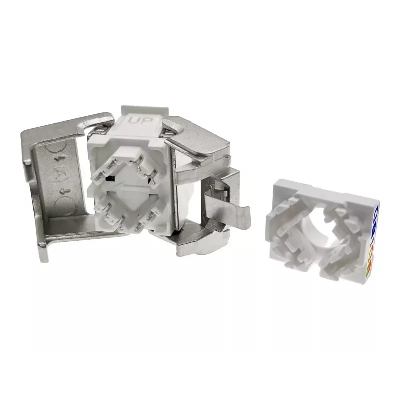 Keystone-Modul Alantec MB005-1 Flach Edelstahl RJ-45, Buchse, Cat6a, AWG 22/24