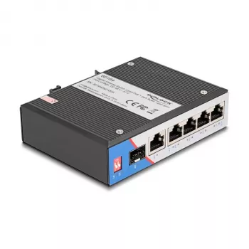 Netzwerk-Switch DELOCK 80164 4-Port Gigabit PoE mit 1 Uplink RJ45-Port