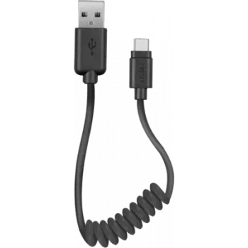 SBS TECABLETYPCSK - USB-Kabel - USB (M) auf 24-Pin USB-C (M) - 50 cm - gewickelt (TECABLETYPCSK)
