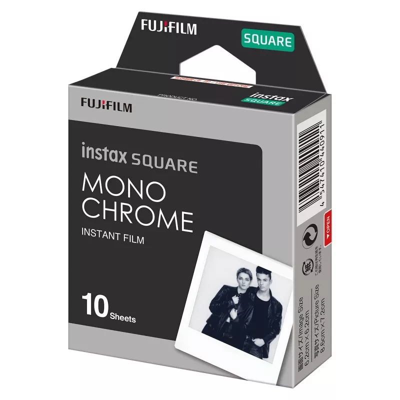 Instant Picture Film Fujifilm Instax Square 10 Blatt Monochrome