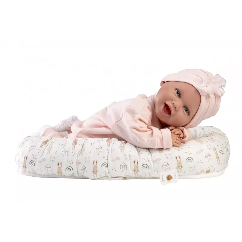 Babypuppe Llorens Mimi Baby 42 cm — realistisches Gesicht, lacht, weicher Körper
