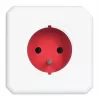 Allocacoc 2304/FREXPC Steckdosenleiste 3 m 5 AC-Steckdosen Innen Rot, Weiß