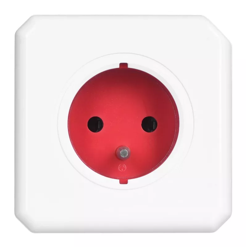 Allocacoc 2304/FREXPC Steckdosenleiste 3 m 5 AC-Steckdosen Innen Rot, Weiß