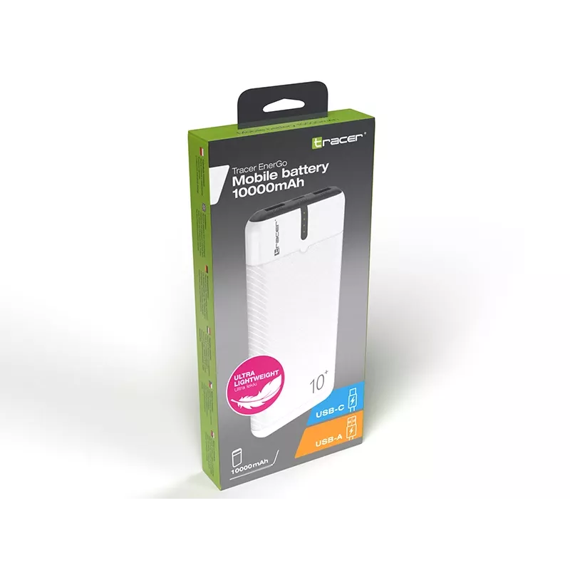 Powerbank EnerGo 10000mAh weiß-schwarz