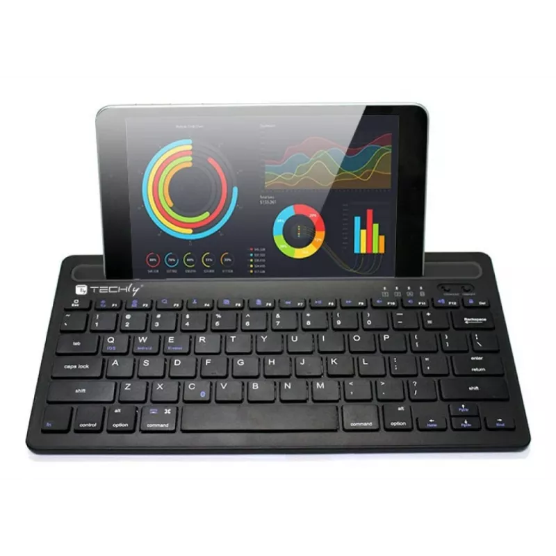 Techly ICTBK102U Tastatur Universell Bluetooth QWERTY Englisch Schwarz