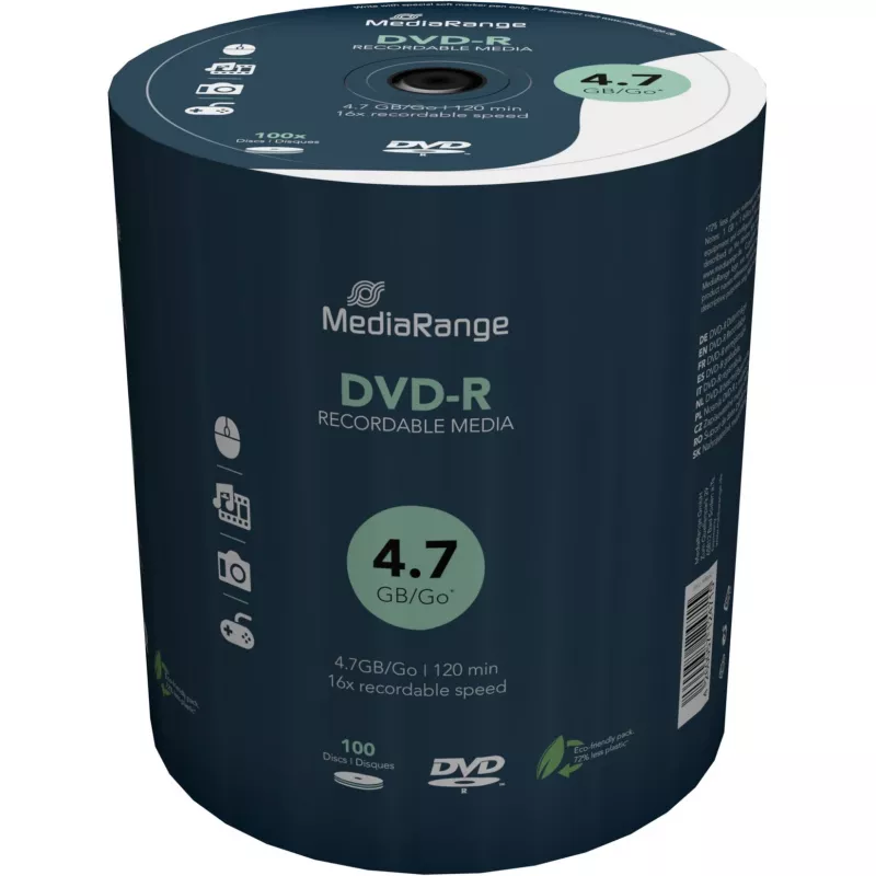 MediaRange MR442 DVD-Rohlinge 4,7 GB DVD-R 100 Stück