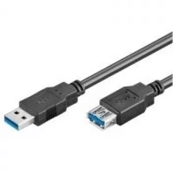 Wentronic Goobay USB 3.0 SuperSpeed Verlängerungskabel, Schwarz, 1,8 m – USB 3.0-Stecker (Typ A) > USB 3.0-Buchse (Typ A) (93998)
