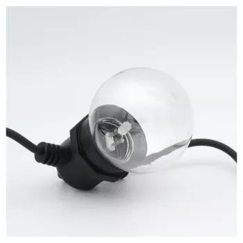 Lichterkette RealPower 463614 LED 12 Lampen warmweiß 4,9 m batteriebetrieben (AA)