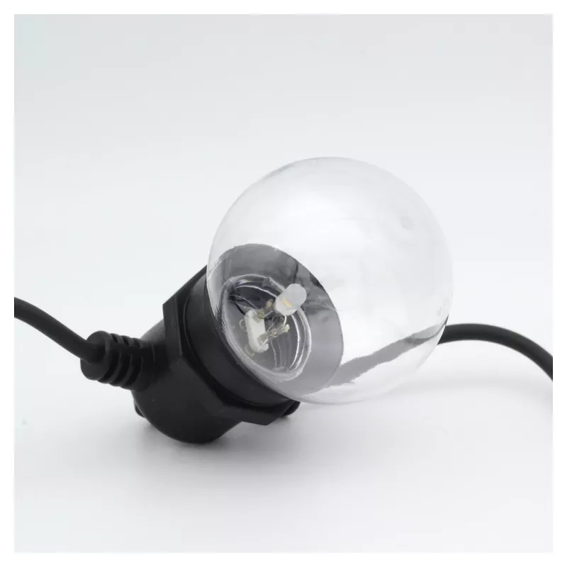 Lichterkette RealPower 463614 LED 12 Lampen warmweiß 4,9 m batteriebetrieben (AA)