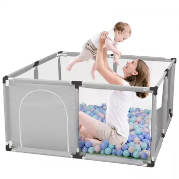 Extralink Kids Playpen, Dry Pool Spielplatz für Kinder, faltbar 126x126cm Bällebad k-458