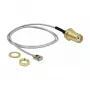 Koaxialkabel DeLOCK 89930 0,2 m SMA MHF I LK Schwarz Grau