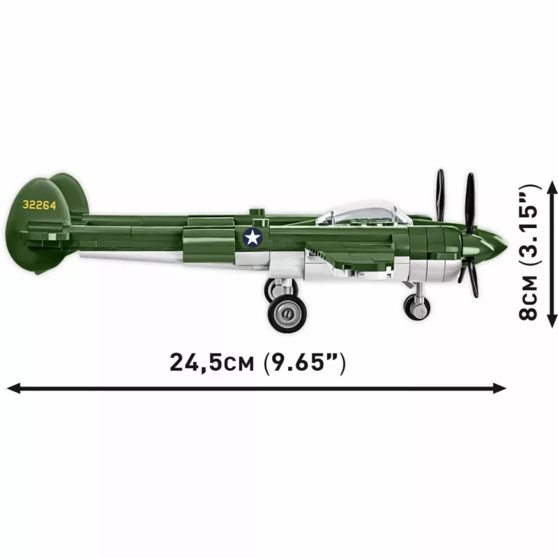 COBI Lockheed P-38 Lightning. Produkttyp: Bausteine, Empfohlenes Mindestalter: 7 Jahr(e), Thema: Streitkräfte, Anzahl der Teile: 332 Stk.