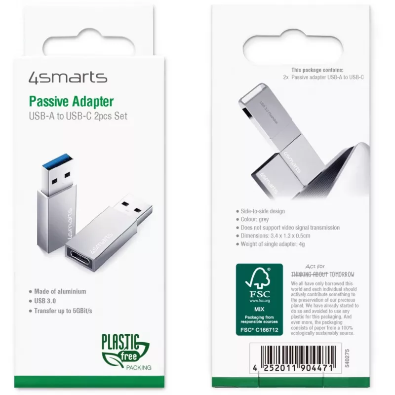 4smarts 540275 USB-Kabel Grau