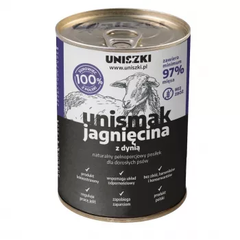 Nassfutter für Hunde in Dosen Uniszki Unismak Lamm-Rezept 400 g