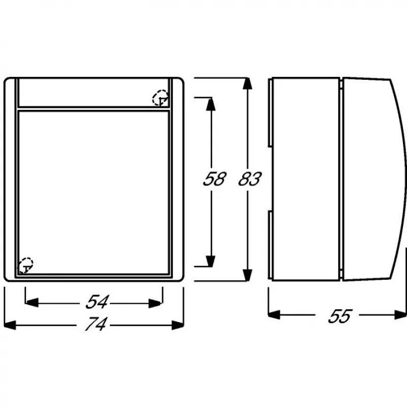 BUSCH JAEGER 2601/6 SKWNH-54 - 1P - Weiß - 250 V - 10 A - 74 mm - 55 mm