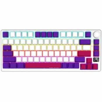 LORGAR KBP7075W, Kabellose 75% Mechanische Gaming-Tastatur Pro, Weiß, EN-Layout