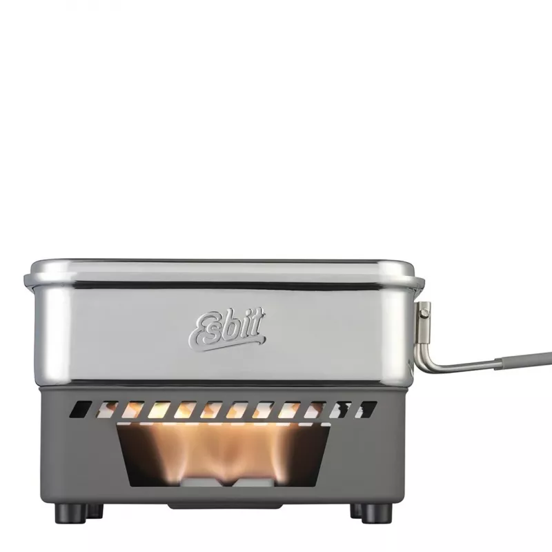 Camping-Kochset ESBIT CS1100ST — Aluminium und Edelstahl, 1,1 L, 659 g, Schwarz/Silber