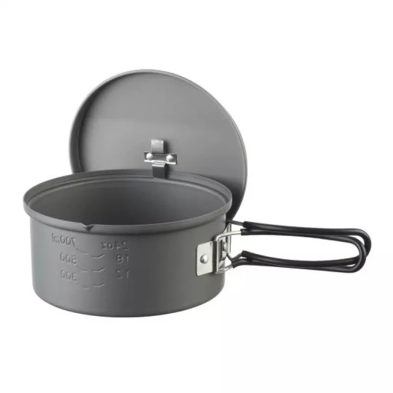 ESBIT PT1100HA Camping-Kochgeschirr – Aluminiumtopf 1,1 L, Ø14,8 cm, 227 g, schwarz