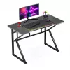 Gaming-Schreibtisch huzaro Hero 1.6 Schwarz — gerader Tisch aus MDF/Carbon 1200×600×750 mm, Metallgestell