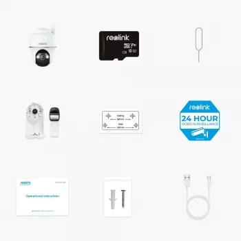 Reolink Go Series G430 - 5MP Outdoor akkubetriebene Kamera, 4G LTE-Netzwerk, Personen-/Fahrzeug-/Tiererkennung, 355° Schwenkbereich & 140° Neigung