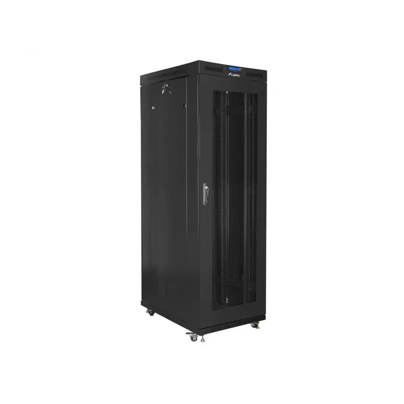 Lanberg FF01-8227-23BL Rack-Schrank 27U Standschrank Schwarz
