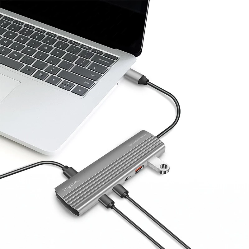 Ultra-slimmer USB 3.2 Hub 2xUSB-A, 8xUSB-C, PD, 100W