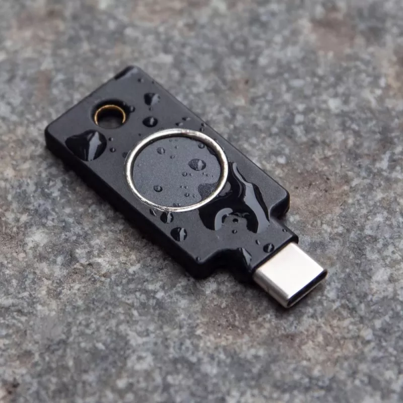 YubiKey C Bio FIDO Edition Yubico Schwarz Passwortlose Authentifizierung