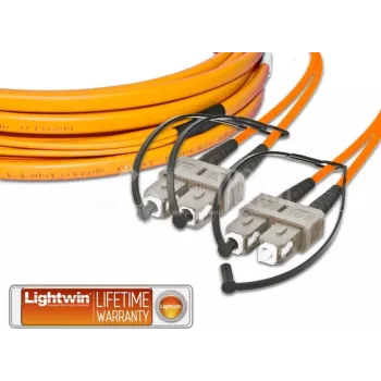 Lightwin Hochwertiges Flach-Duplex LWL-Patchkabel, MM OM2, SC - SC LWL-Patchkabel (LDP-50 SC-SC 3.0 FD)