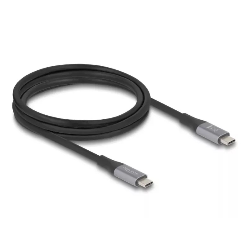 USB-Kabel DeLOCK 81192 USB4 Gen 2x2 2m USB-C Schwarz Grau