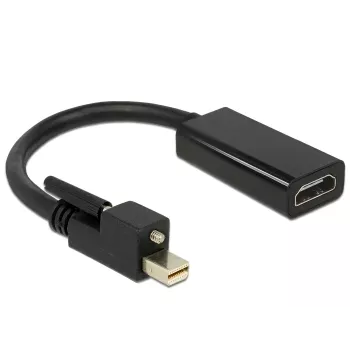 Videokabel-Adapter DeLOCK 62640 Mini DisplayPort auf HDMI 0,25 m Schwarz