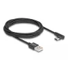 DeLOCK USB 2.0-Kabel Typ-A Stecker auf USB Typ-C Stecker abgewinkelt 2 m schwarz