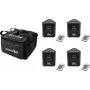 LED-Lichtset EUROLITE AKKU TL-3 QuickDMX 4x mit Softbag – batteriebetriebene TL-3 Leuchten, QuickDMX-Steuerung, Transporttasche