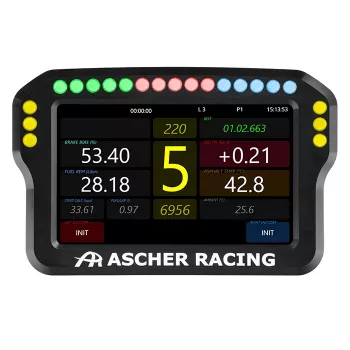 Lenkrad-Dashboard Ascher Racing 4 Zoll Modell 76080028 für Simracing-Setups