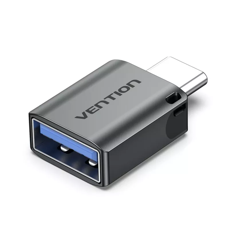 Vention USB-C-Stecker auf USB 3.0-Buchse OTG-Adapter Grau Aluminiumlegierung Typ