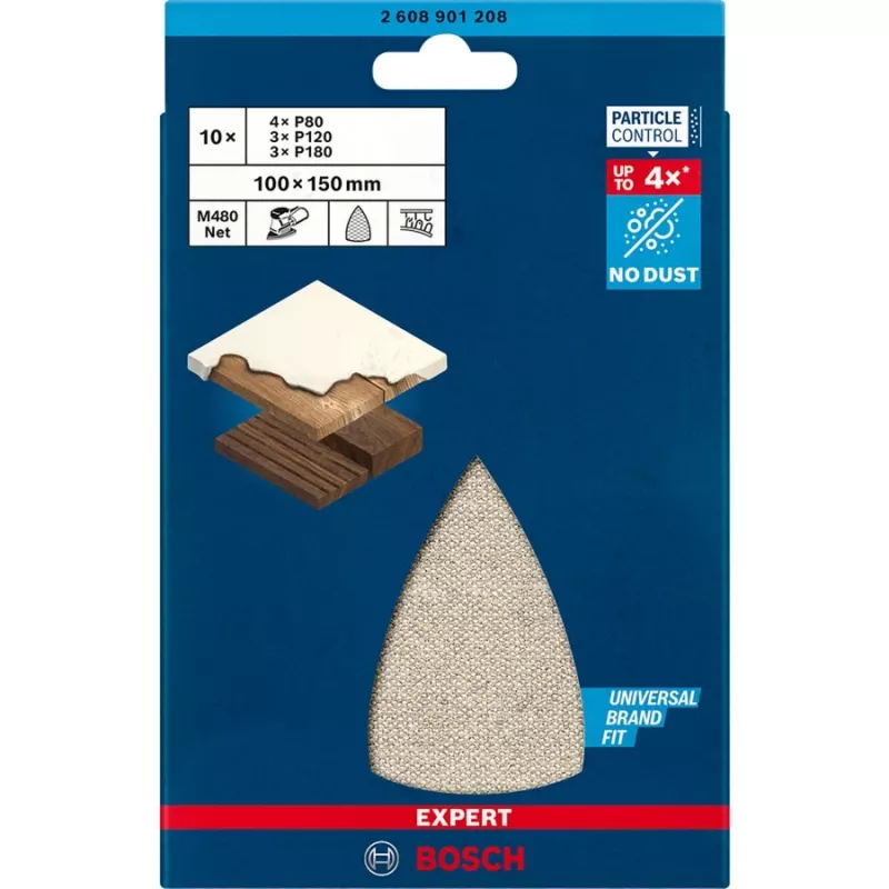 Schleifgitter-Set Bosch 2608901208, 10-teilig, für Holz und Lack