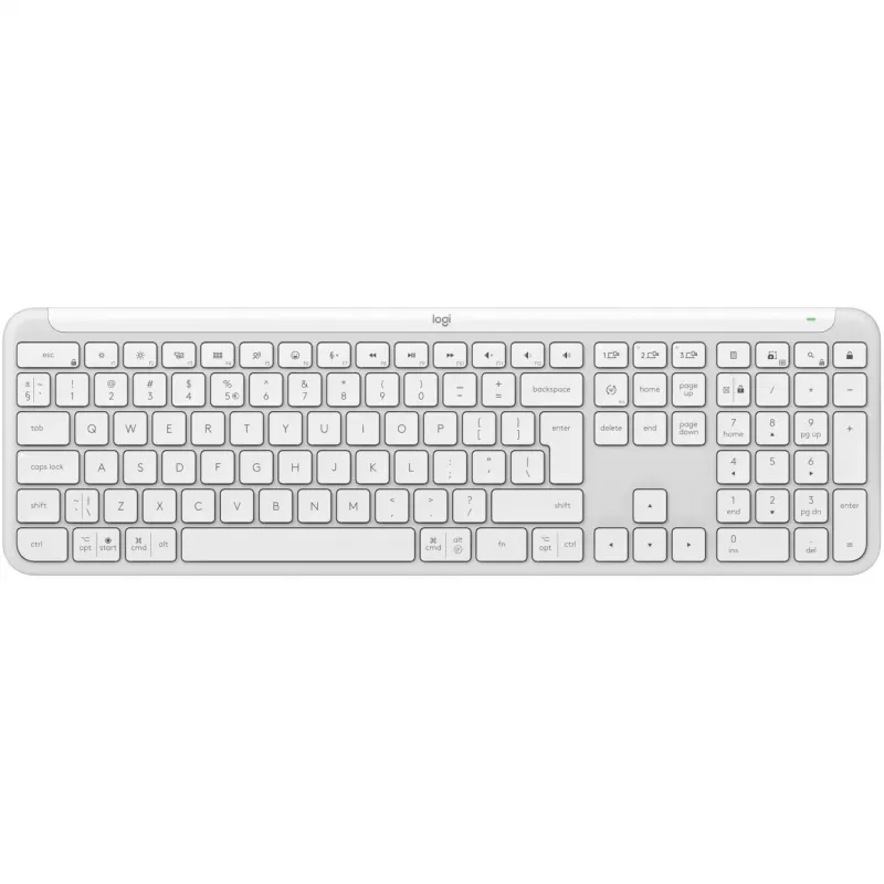 Logitech K950 Signature schlank Tastatur Büro RF Wireless Bluetooth QWERTY US International Weiß