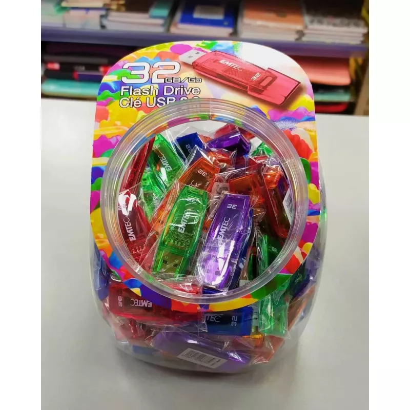 USB-Stick Emtec 32 GB USB Typ-A C410 Color Mix Candy Jar