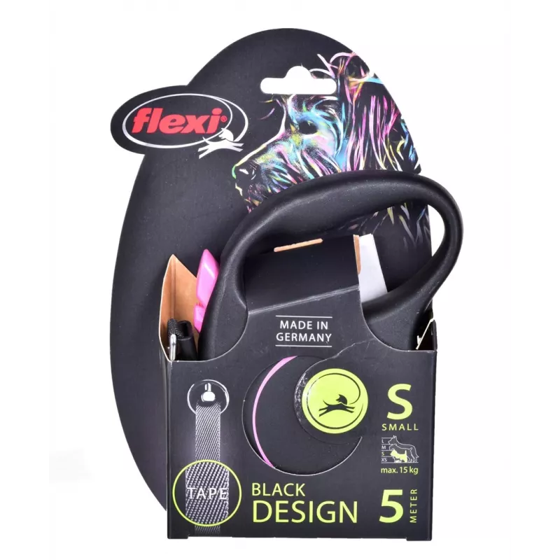 Flexi Schwarz Design S 5 m Hunde-Automatikleine