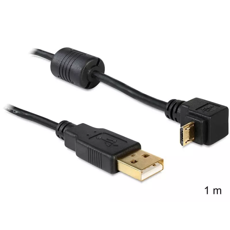 USB-Kabel DeLOCK USB 2.0 1 m Micro-USB B Schwarz