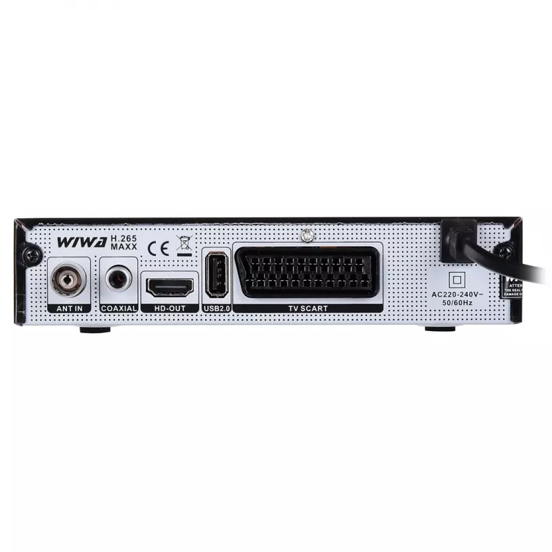 TV-Tuner WIWA H.265 LITE — DVB-T-/DVB-T2-Tuner mit H.265-Unterstützung, Full HD, HDMI, USB, SCART